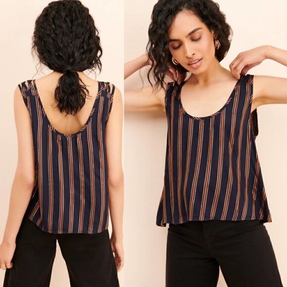 Salt Water Lux KELSEY TANK - METALLIC STRIPE Size L - Picture 2 of 9